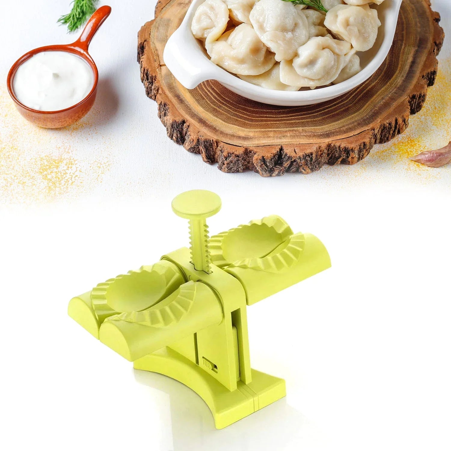 Efficient dumpling maker for household use