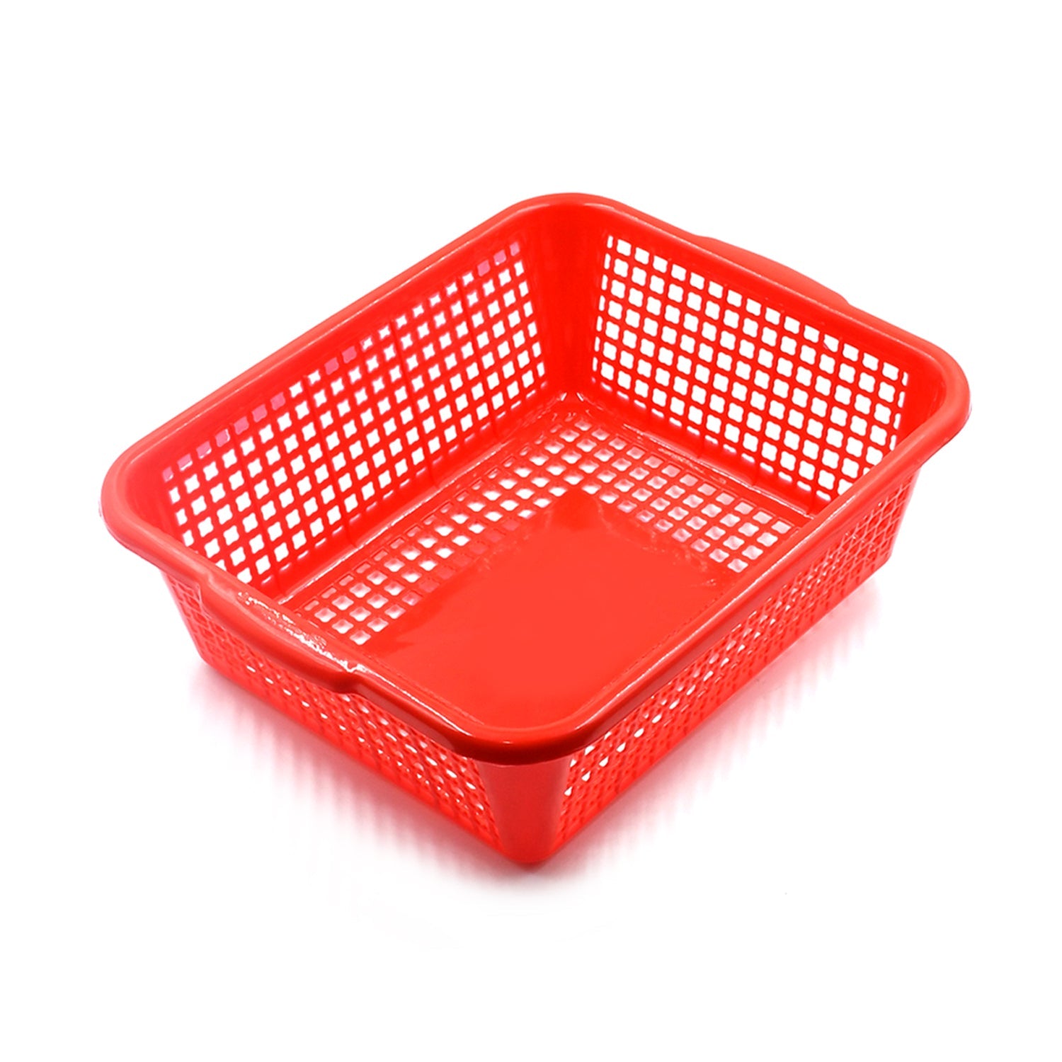 Medium plastic dish rack for washing fruits and vegetables, ideal for kitchen use.