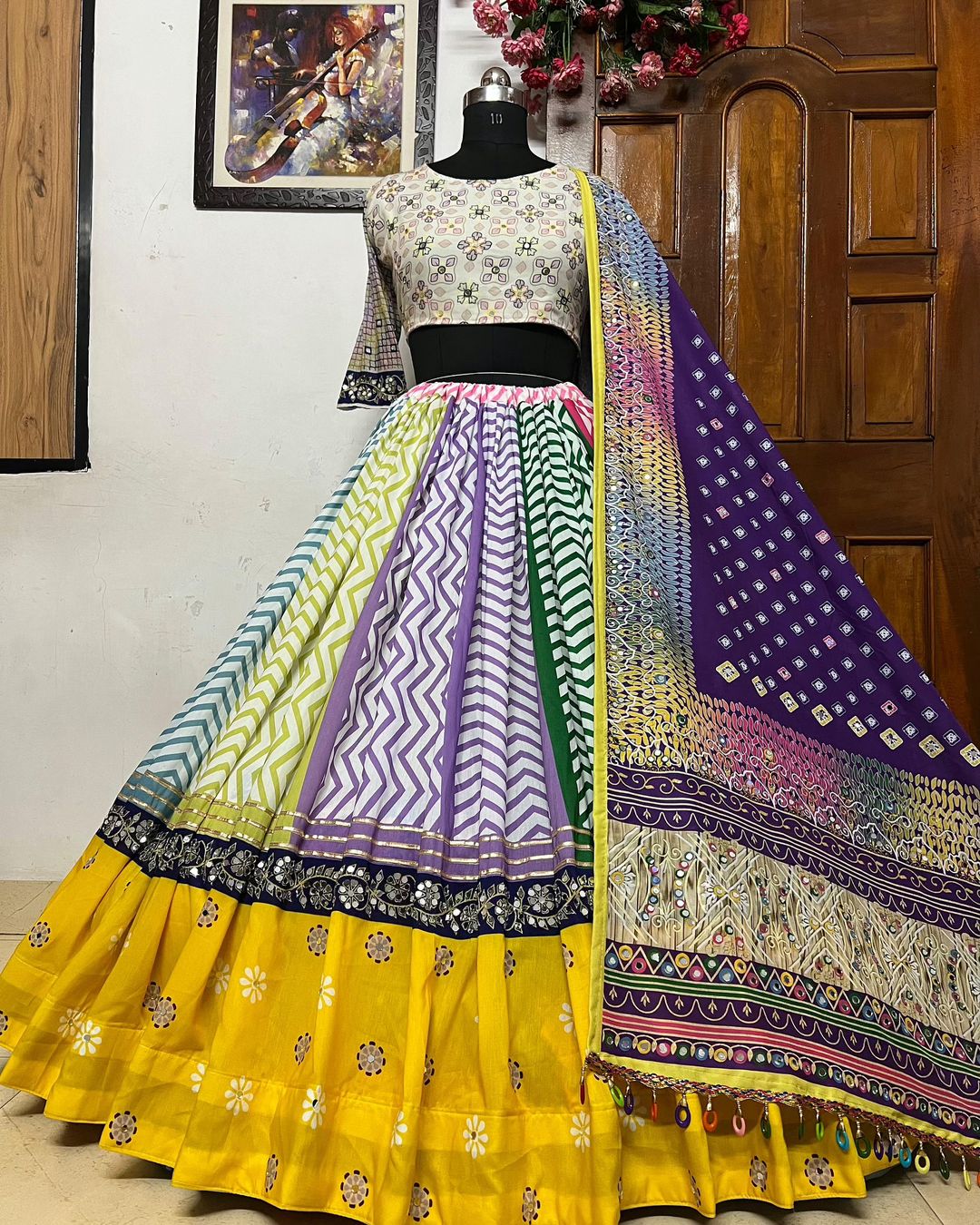 NEW DESIGNER PRINTED NAVRATRI SPECIAL LAHENGA CHOLI