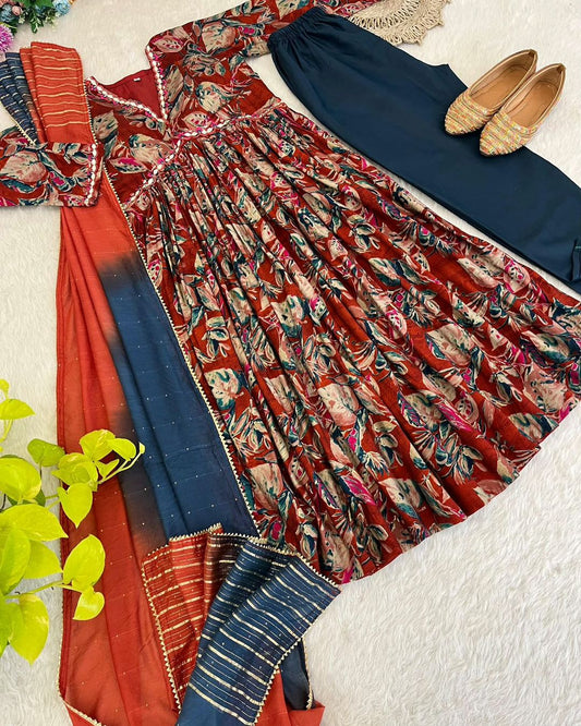 Pure Viscous PV Chanderi Mill printed stunning outfit RAKSHABANDHAN Special Collection