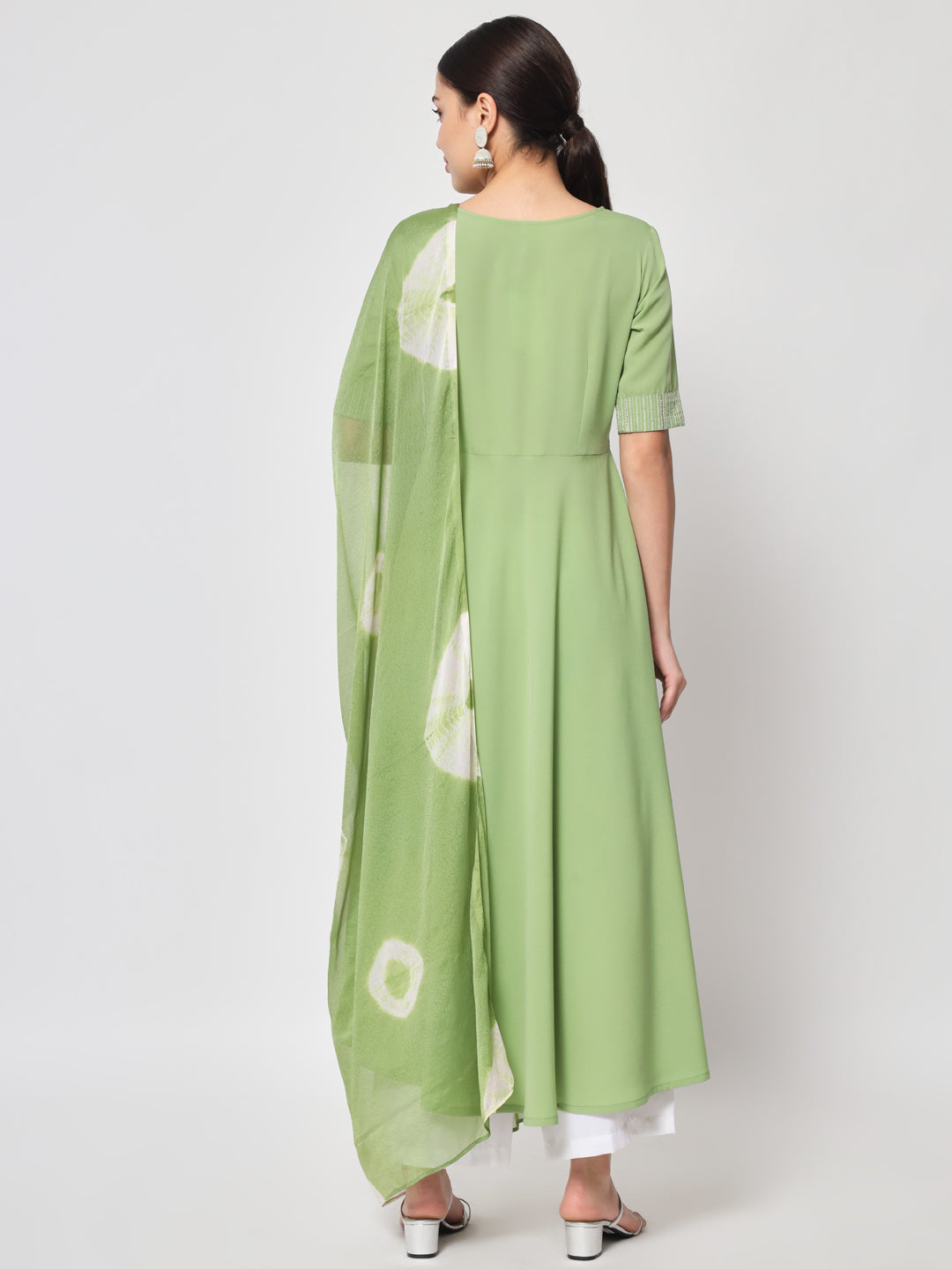 Anarkali Crepe Kurta With Dupatta