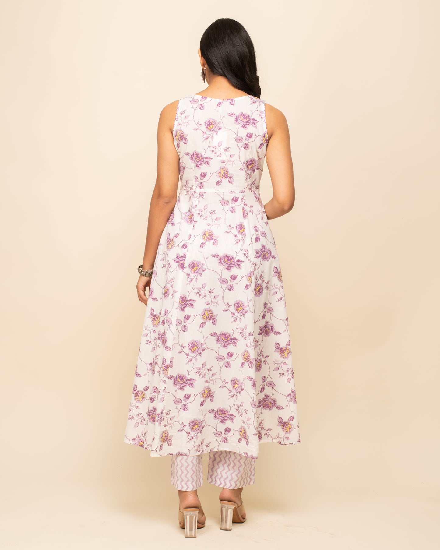 Floral Printed Pure Cotton Kurta with Trousers & With Dupatta