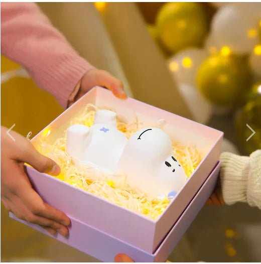 Silicone Cow Lamp for Girls Boys Gifts, Seven Color Mods with Touch Sensor.