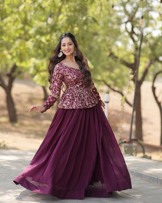 PURPLE LEHENGA CHOLI